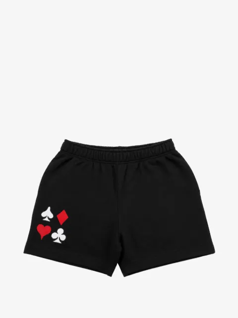 Melt playing-card print shorts
