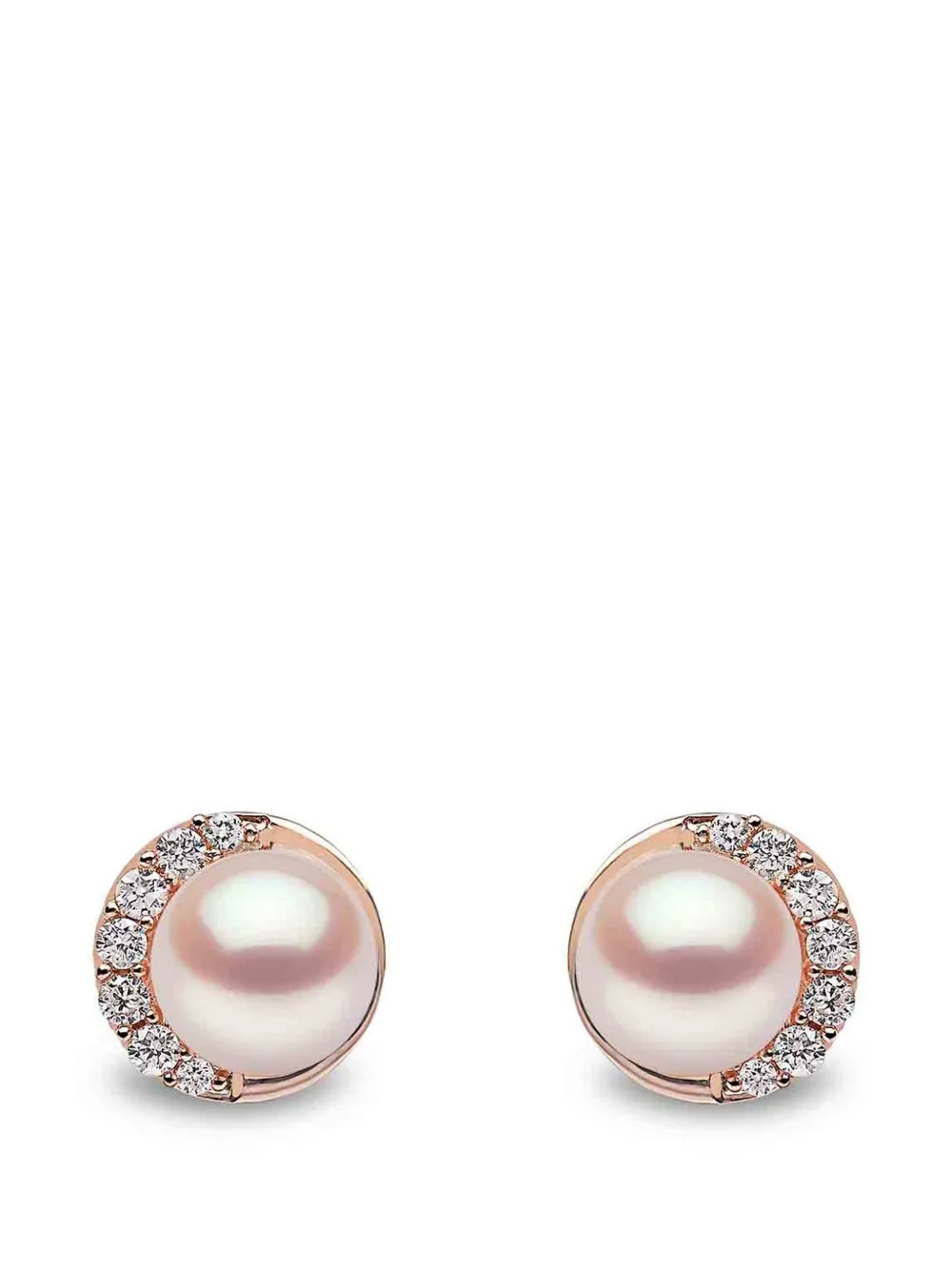 Yoko London Trend Ohrringe mit Süßwasserperlen und Diamanten - Rosa