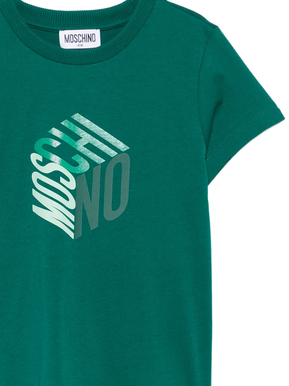 Moschino Kids T-shirt met logoprint Groen