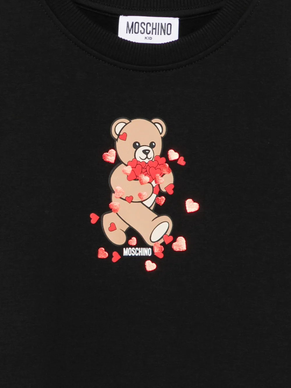 Moschino Kids Jurk met ruches Zwart