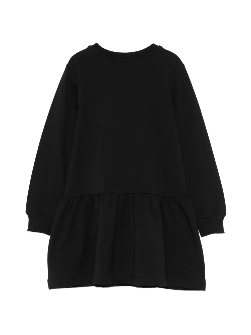 Moschino Kids Jurk met ruches Zwart