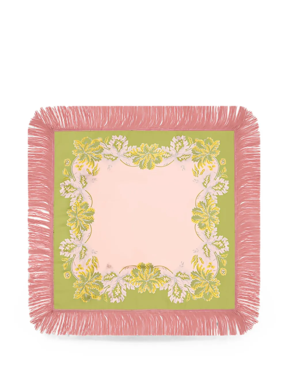 La DoubleJ reversible fringe-trim scarf - Rosa