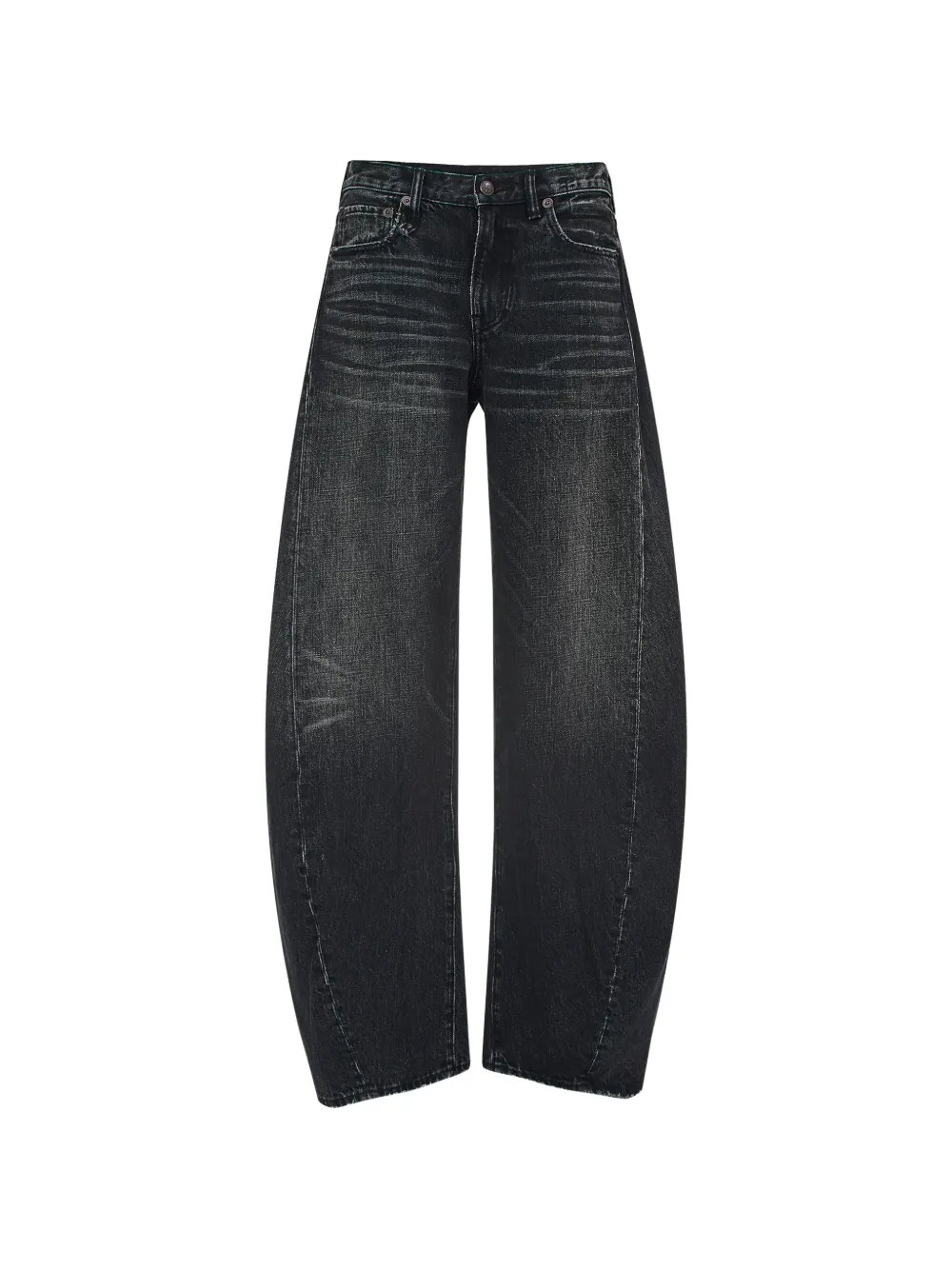 R13 Janine barrel-leg jeans Zwart