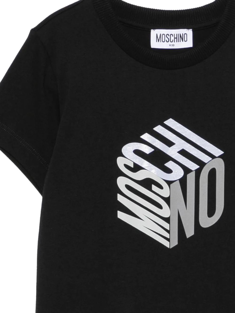 Moschino Kids T-shirt met logoprint Zwart