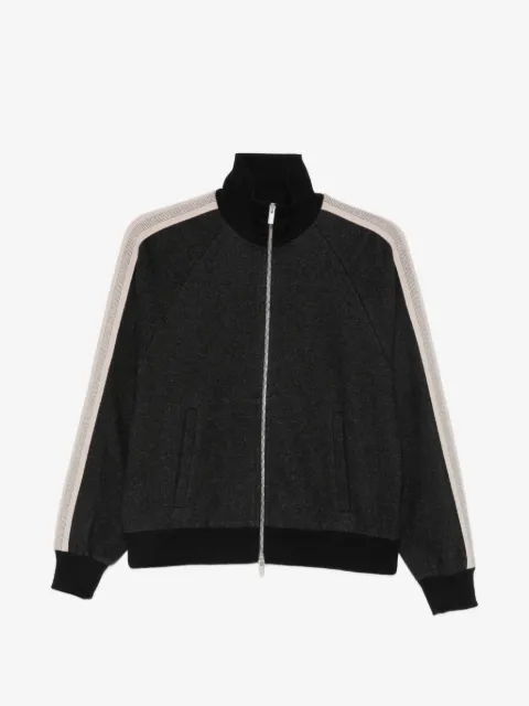Peserico side-stripe zip-fastening sweatshirt