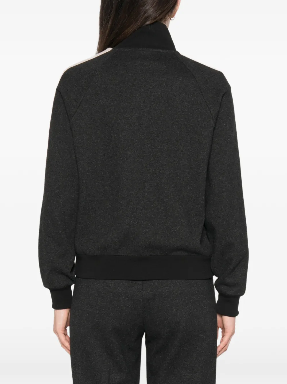Peserico Sweater met ritssluiting en zijstreep Grijs