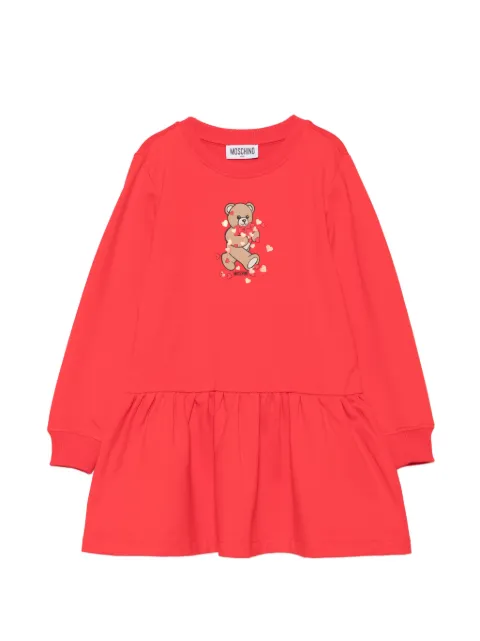 Moschino Kids vestido con volantes y motivo Teddy Bear