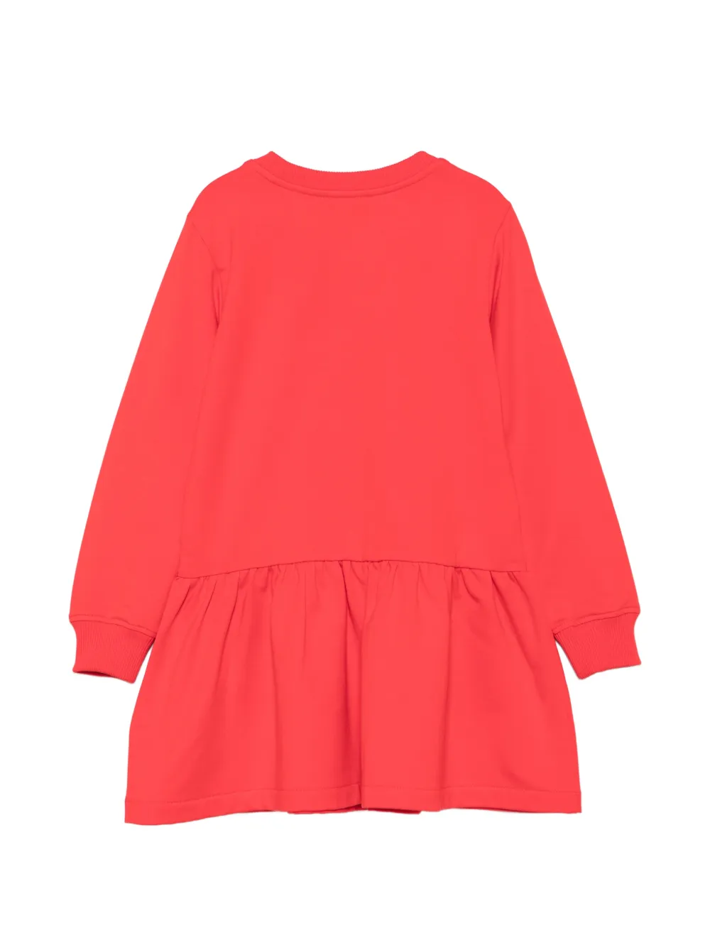 Moschino Kids Jurk met ruches Rood