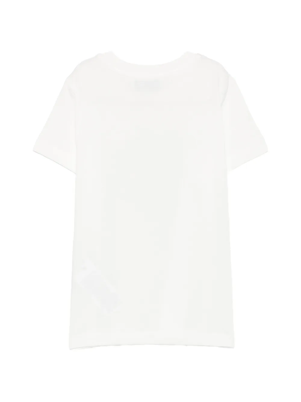 Moschino Kids Katoenen T-shirt met logoprint Wit