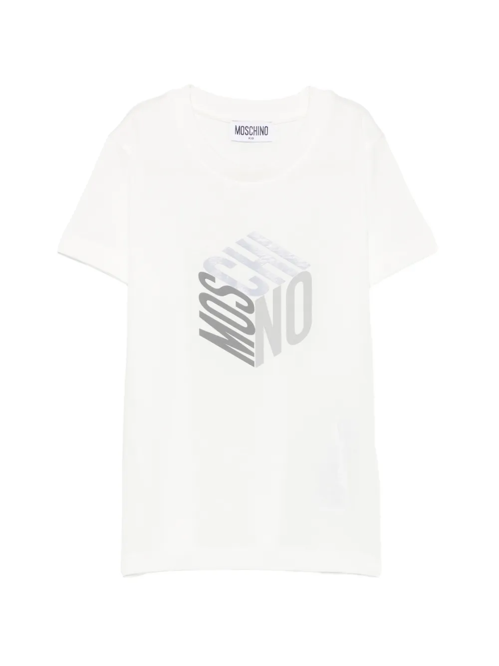 Moschino Kids logo-print cotton T-shirt - Bianco