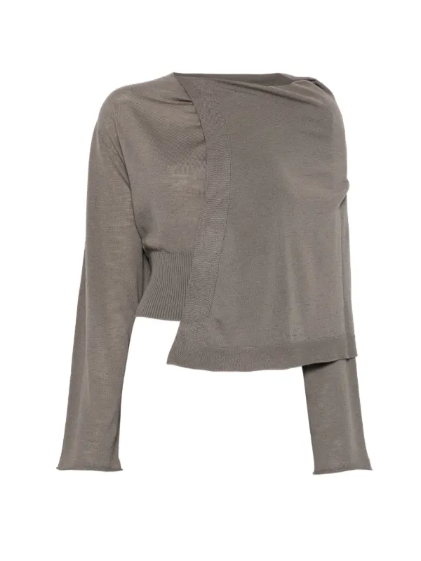 Rick Owens Tower Scarf Top in Grey
