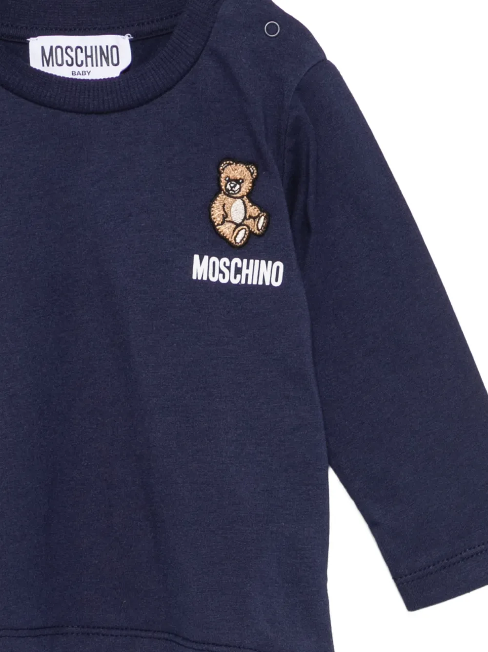 Moschino Kids T-shirt met logoprint Blauw