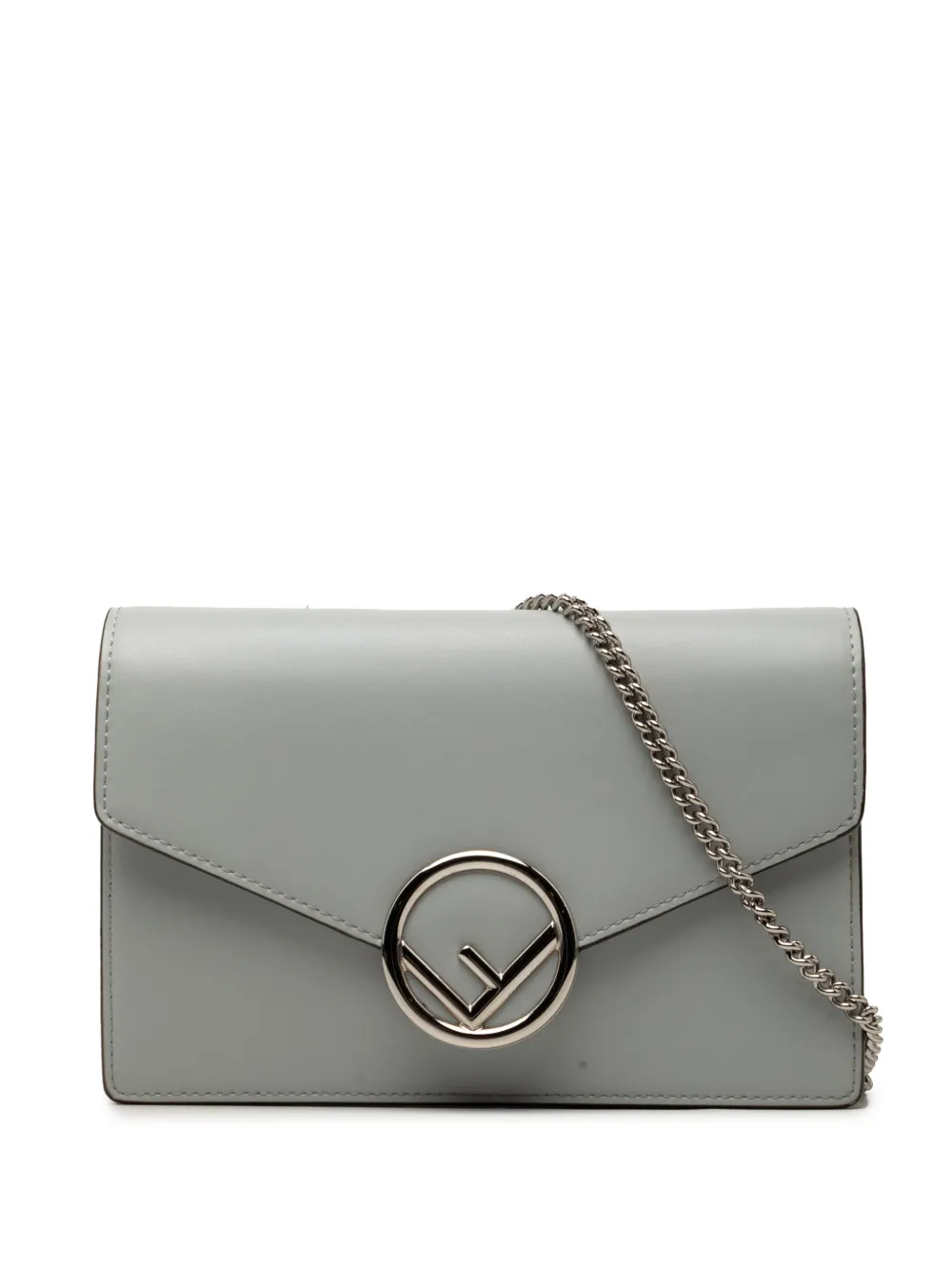 Fendi Pre-Owned 2010-2026 Leather F Is Fendi Envelope Wallet On Chain crossbody bag - Grigio