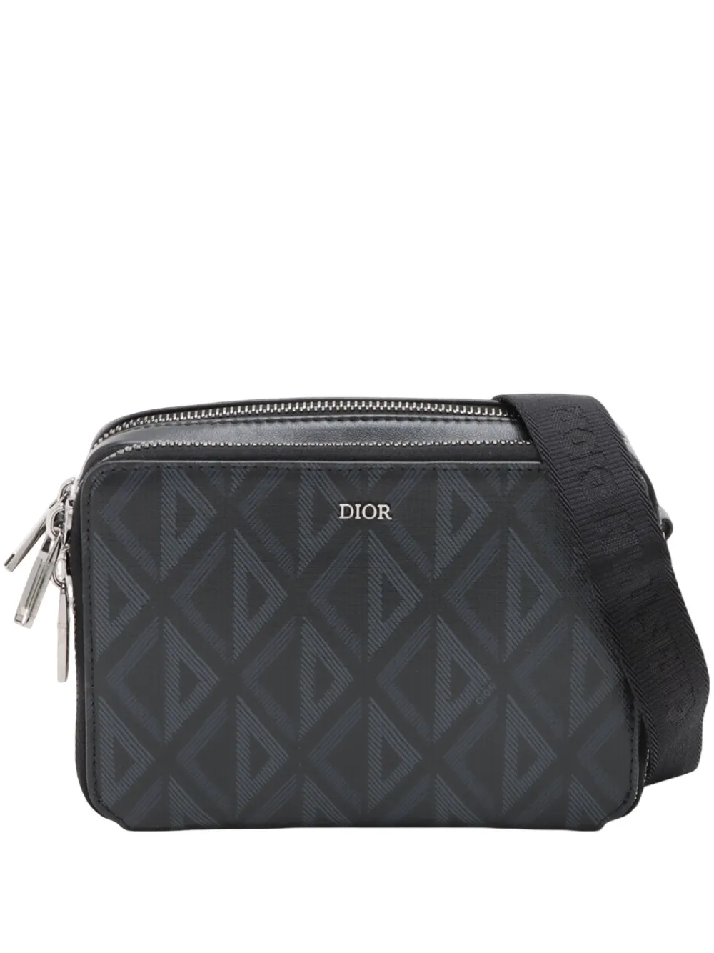 Christian Dior Pre-Owned 2000-2026 Coated Canvas CD Diamond Messenger Pouch crossbody bag - Schwarz