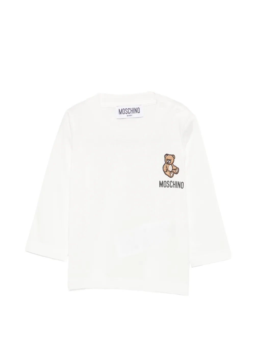 Moschino Kids Teddy Bear logo-print T-shirt - Toni neutri