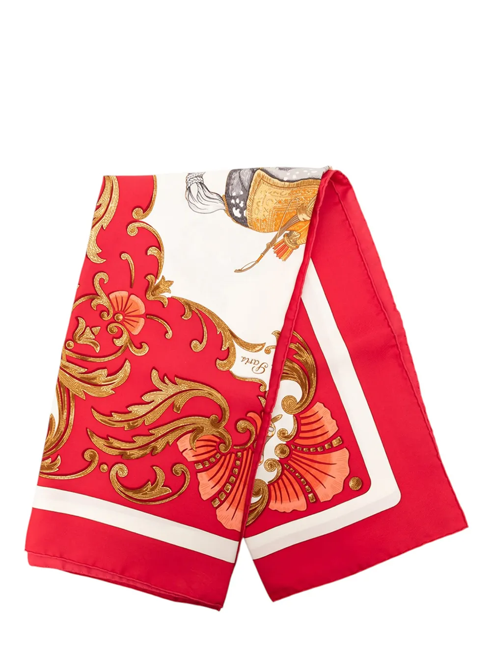 Hermès Pre-Owned 2000-2026 Cheval Turc Silk Scarf 90 scarves - Rosso