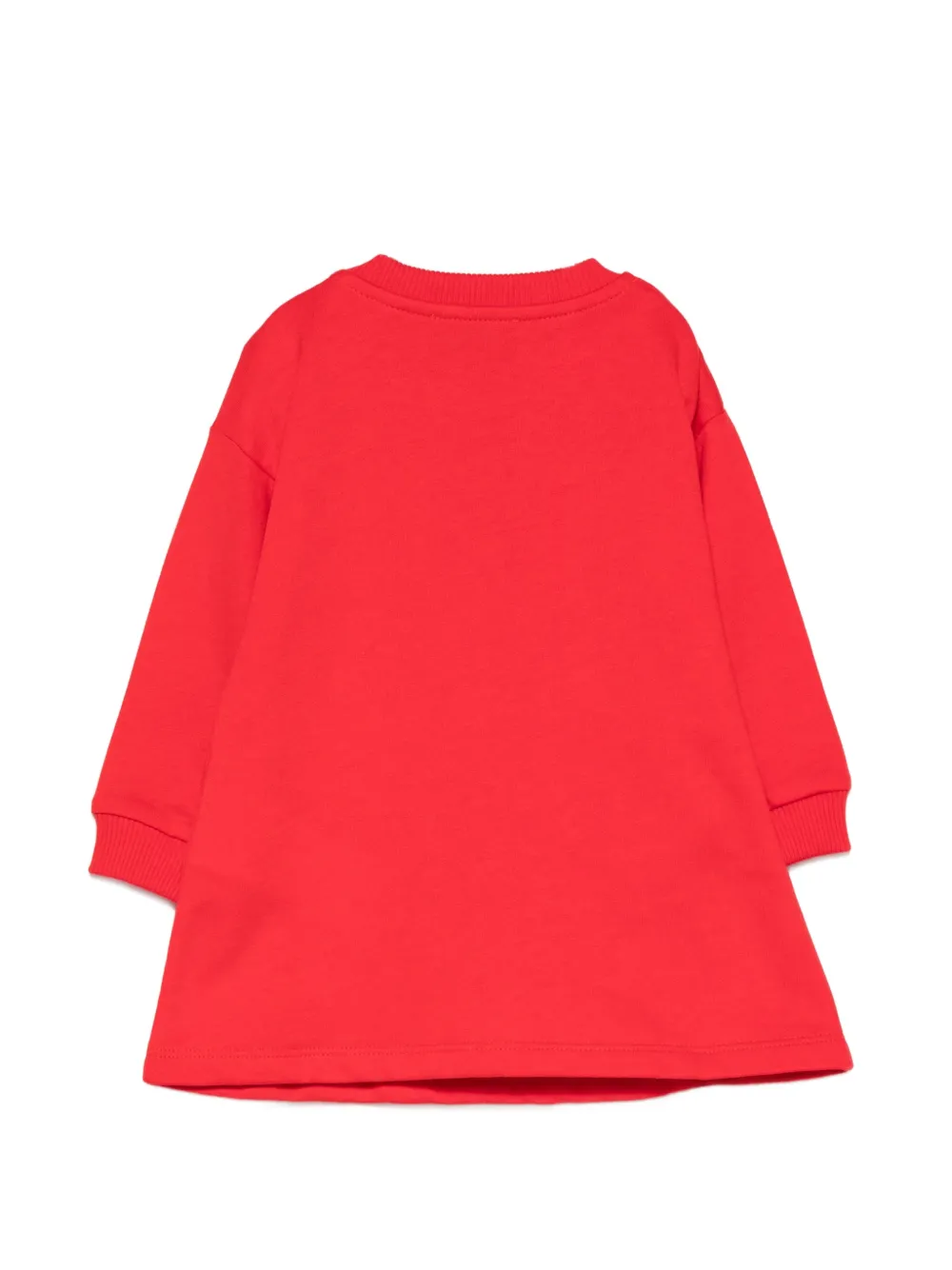 Moschino Kids Jurk met logoprint Rood