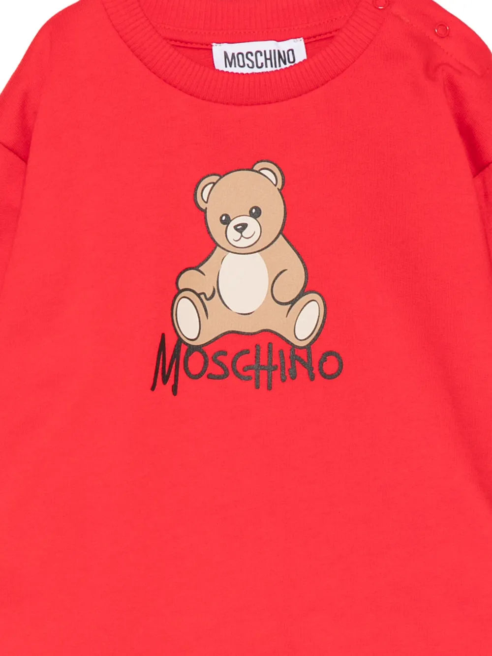 Moschino Kids Jurk met logoprint Rood