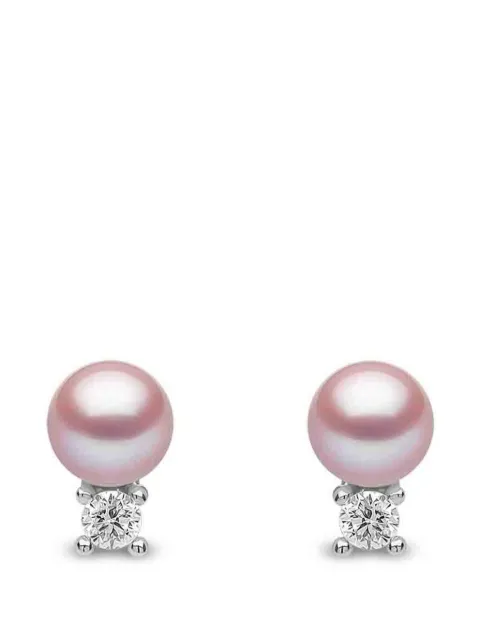 Yoko London freshwater pearl and diamond earrings