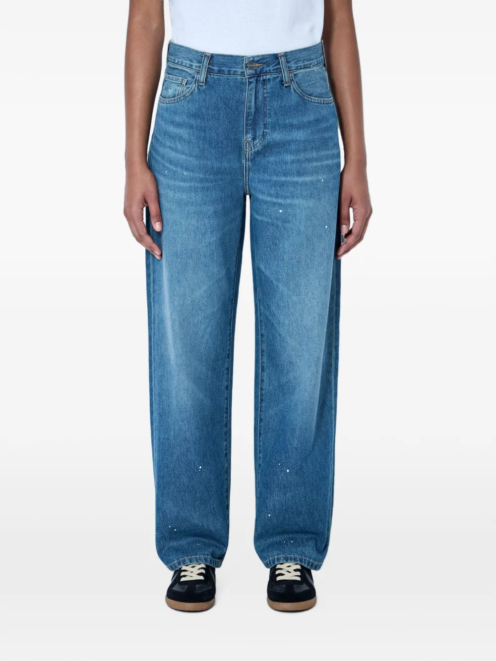 Carhartt WIP paint-splatter wide-leg jeans - Blu