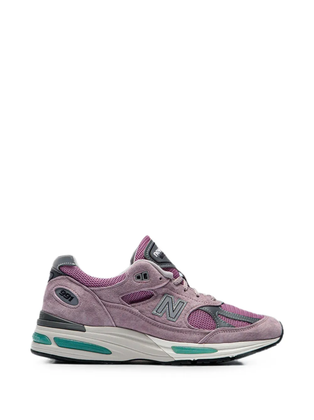 New Balance 991v2 panelled low-top sneakers Paars
