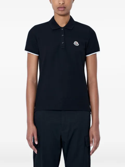 Moncler logo-patch piqué polo shirt