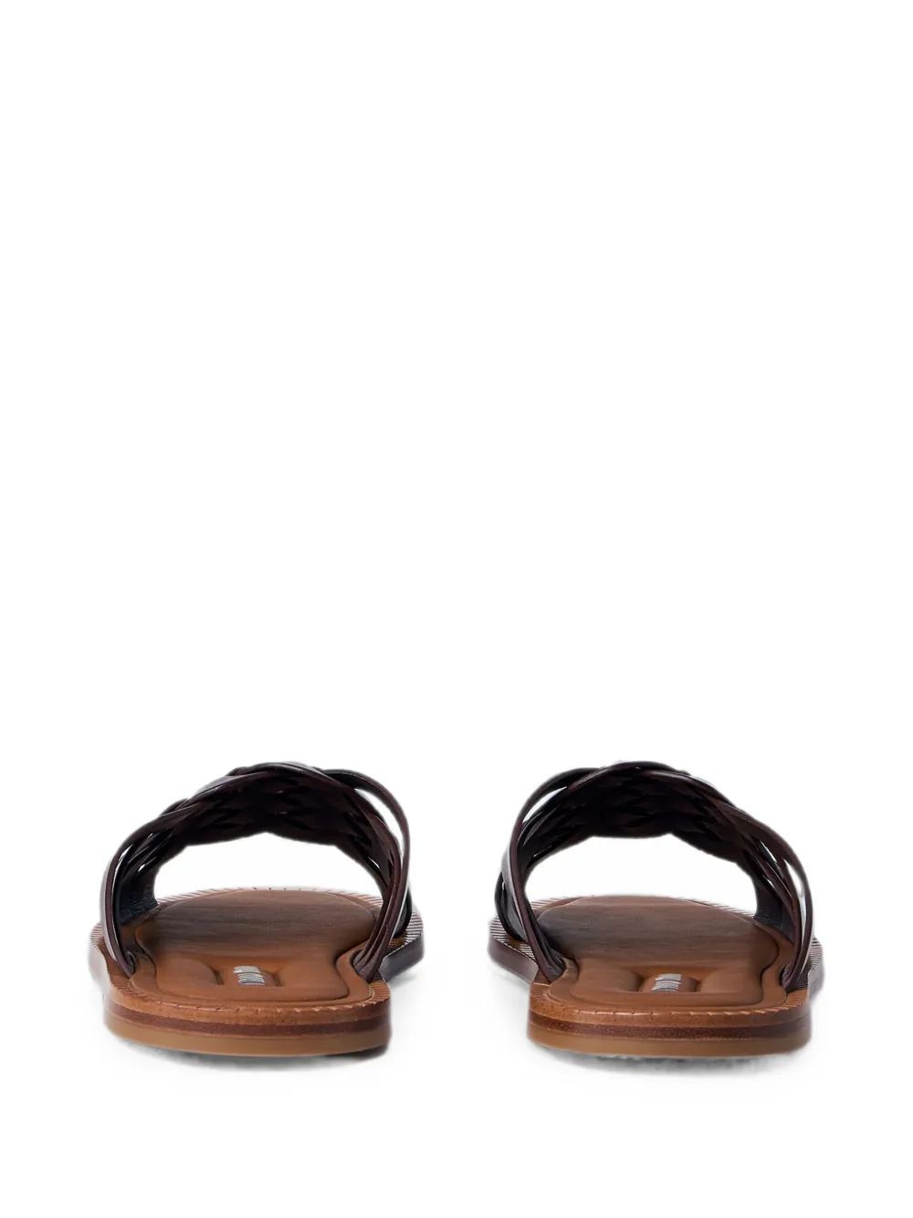 Miu woven leather sandals Bruin