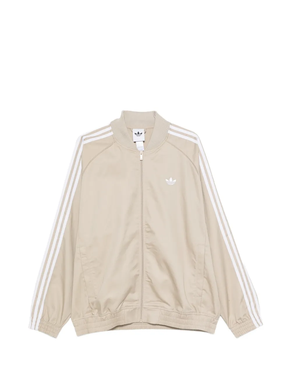 adidas stripe-detail logo-embroidered jacket - Nude