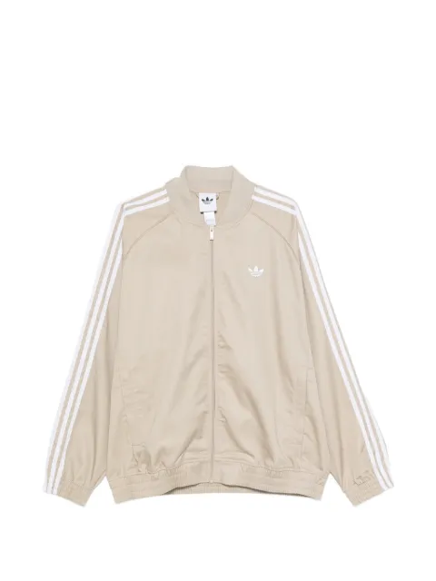 adidas stripe-detail logo-embroidered jacket