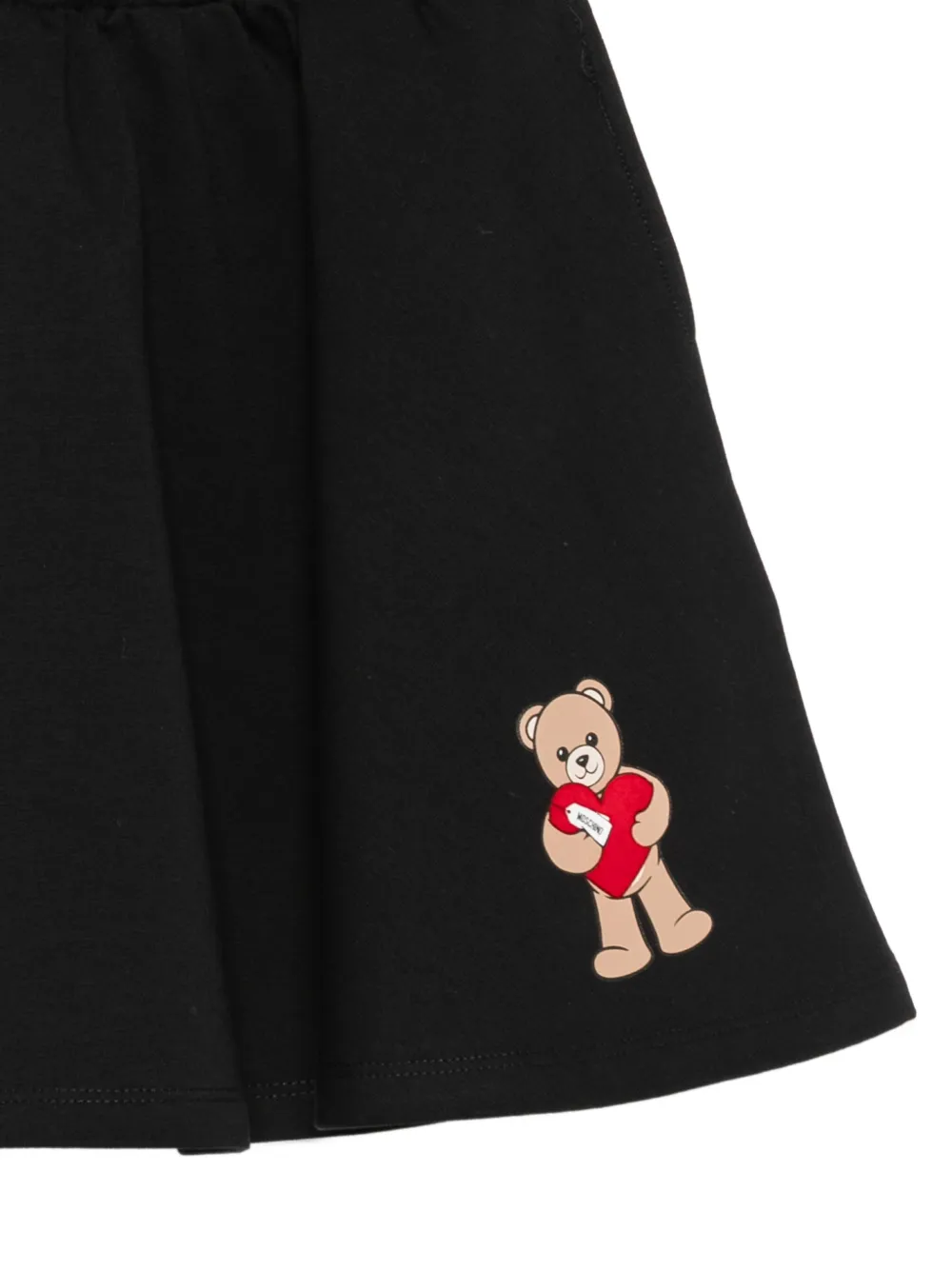 Moschino Kids Flared rok met Teddy Bear-print Zwart