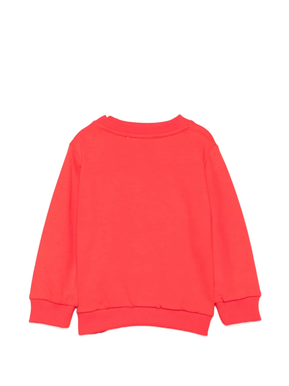 Moschino Kids Trui met Teddy Bear-patch en knoop op de schouder Rood