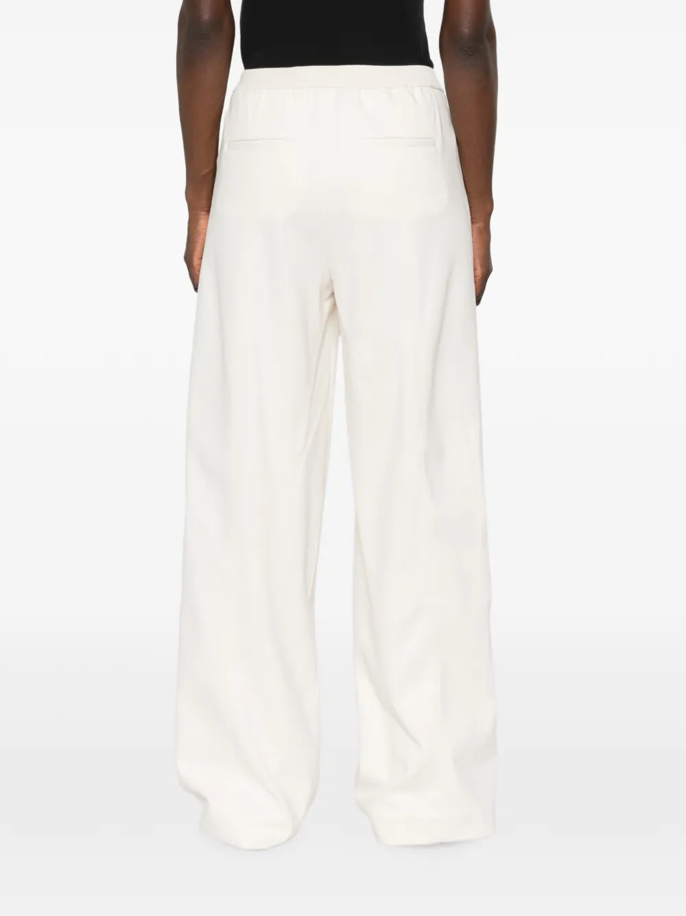 Peserico Broek met elastische tailleband Beige