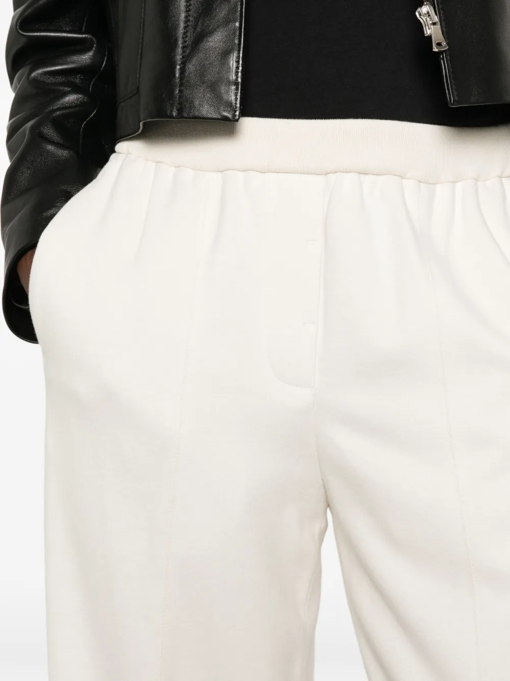 Peserico Broek met elastische tailleband Beige