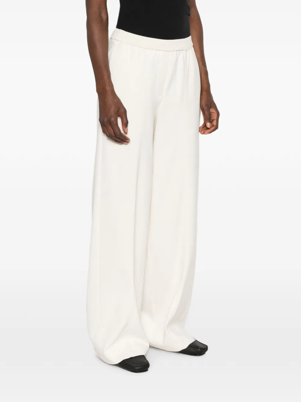 Peserico Broek met elastische tailleband Beige