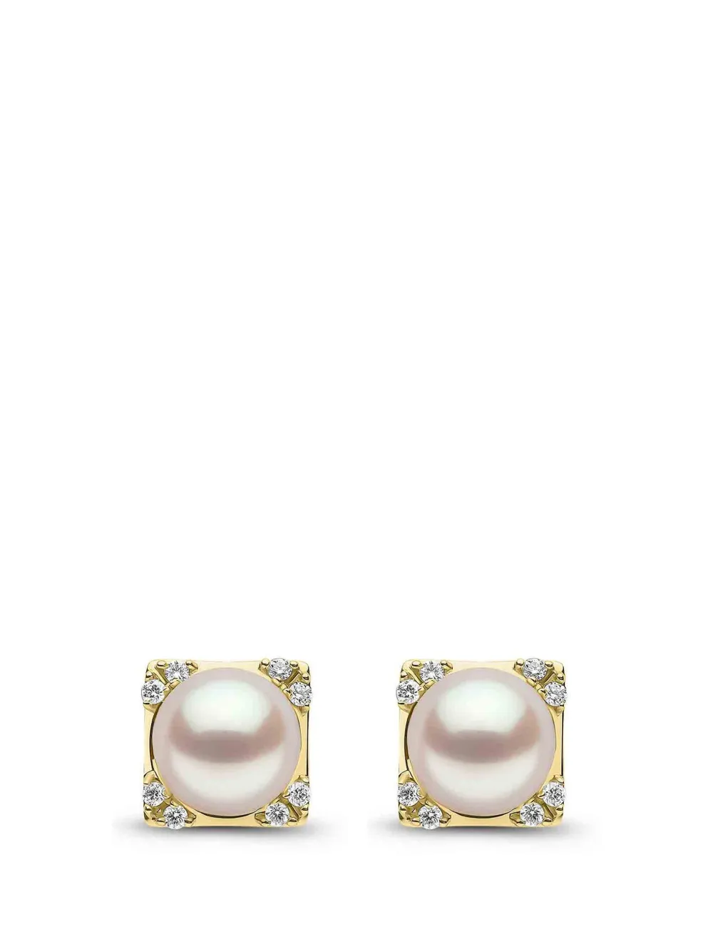 Yoko London Trend Ohrringe mit Süßwasserperlen und Diamanten - Gold