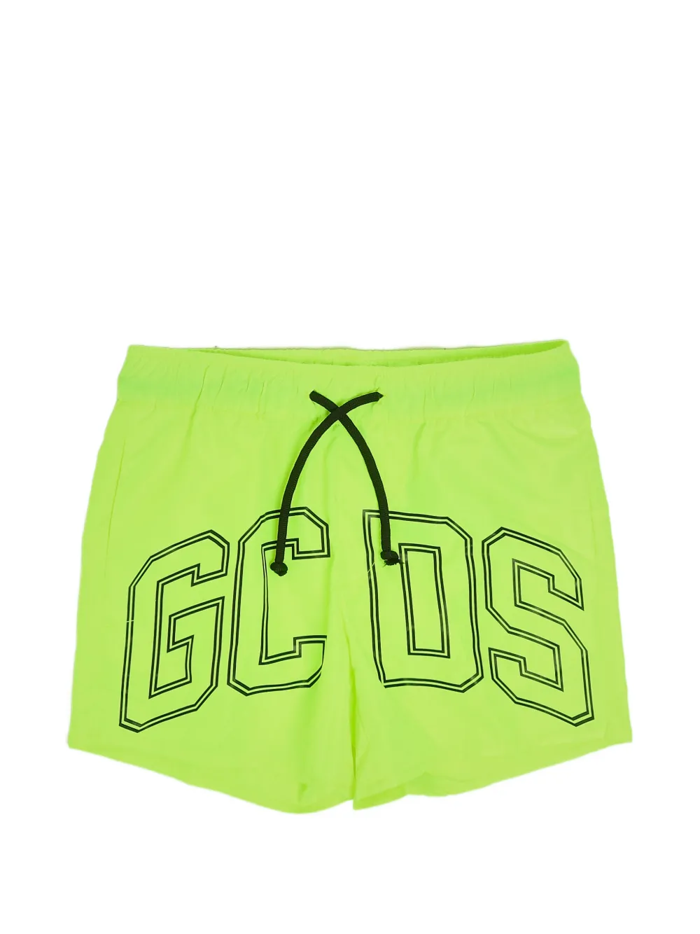 Gcds Kids logo-print drawstring swim shorts - Verde