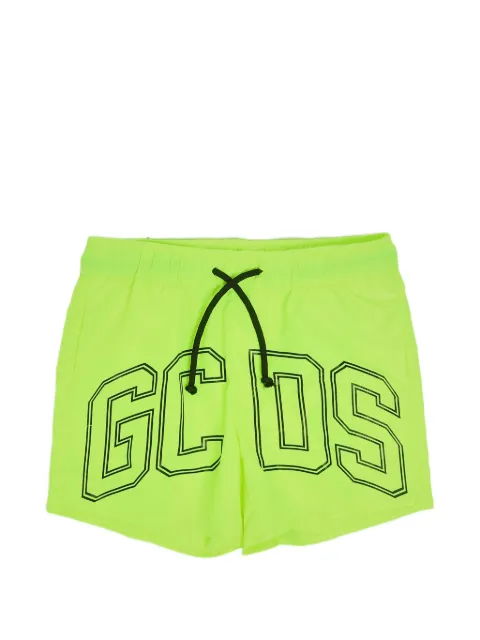 Gcds Kids logo-print drawstring swim shorts
