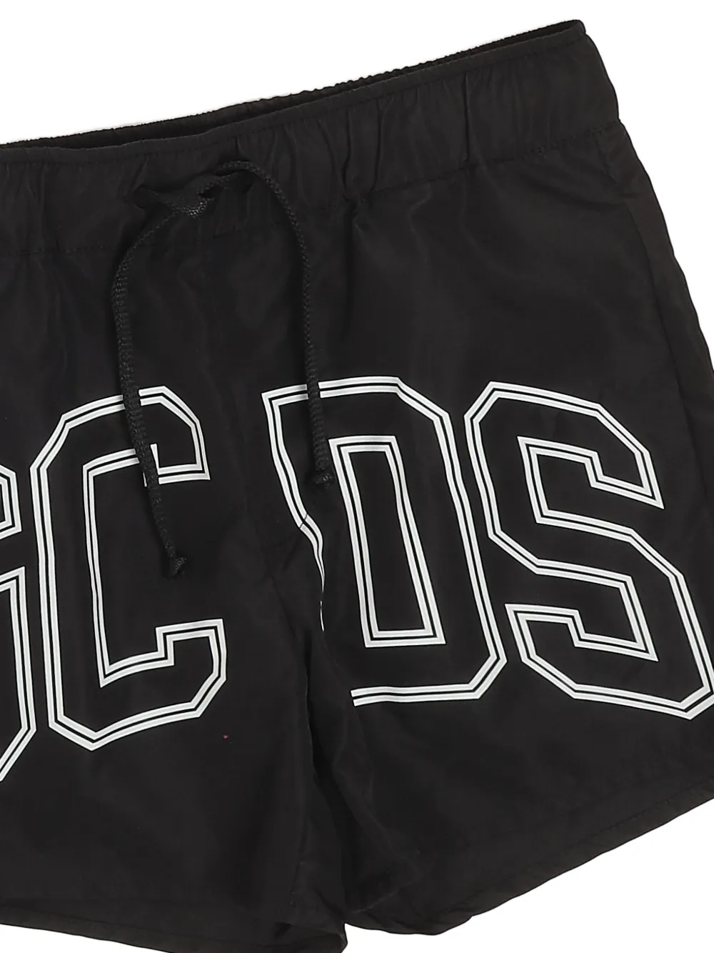 Gcds Kids Zwembroek met logoprint en trekkoord Zwart