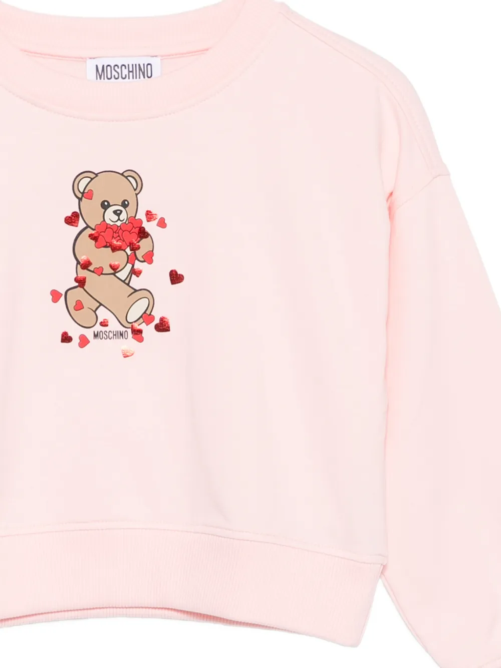 Moschino Kids Teddy Bear sweater met hart-print Roze