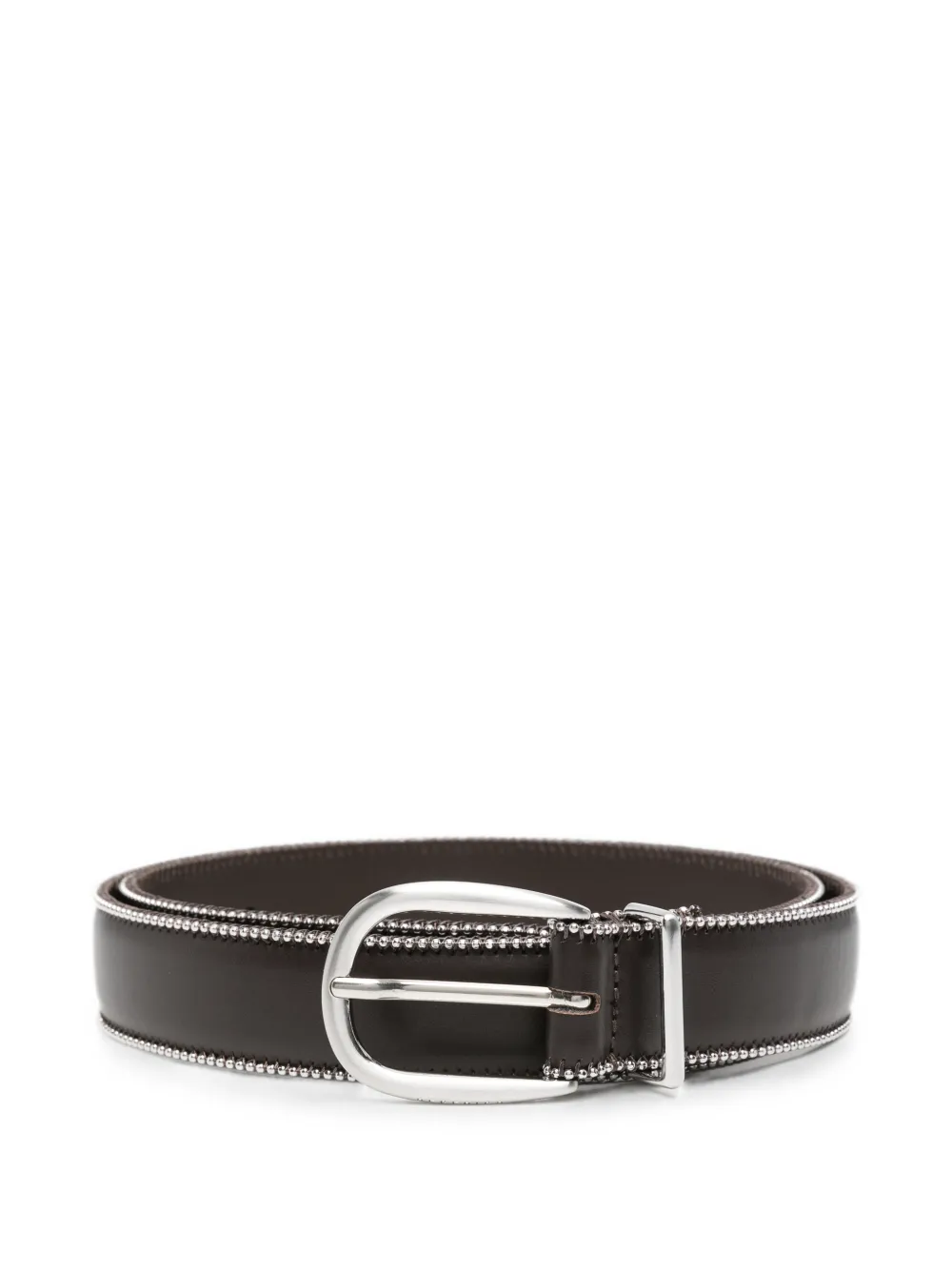 Peserico bead-trim leather belt - Brown