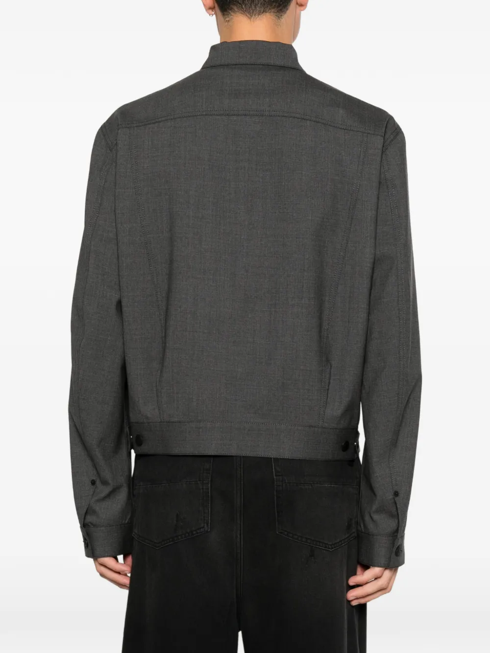DSQUARED2 Button-up jack met zakdetail Grijs