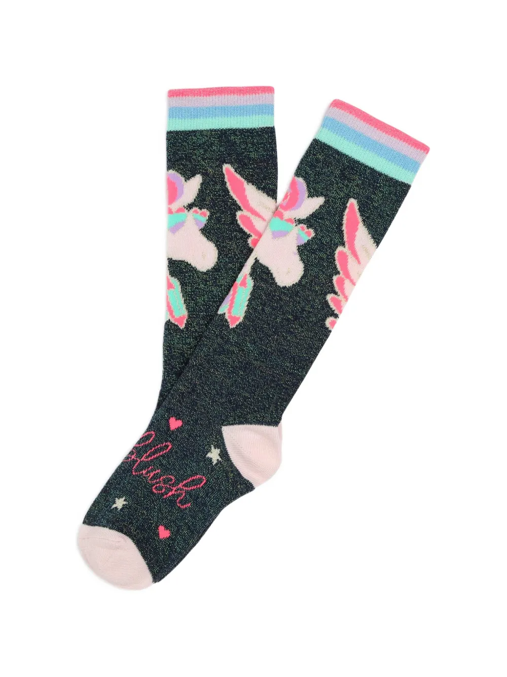 Billieblush unicorn-intarsia socks