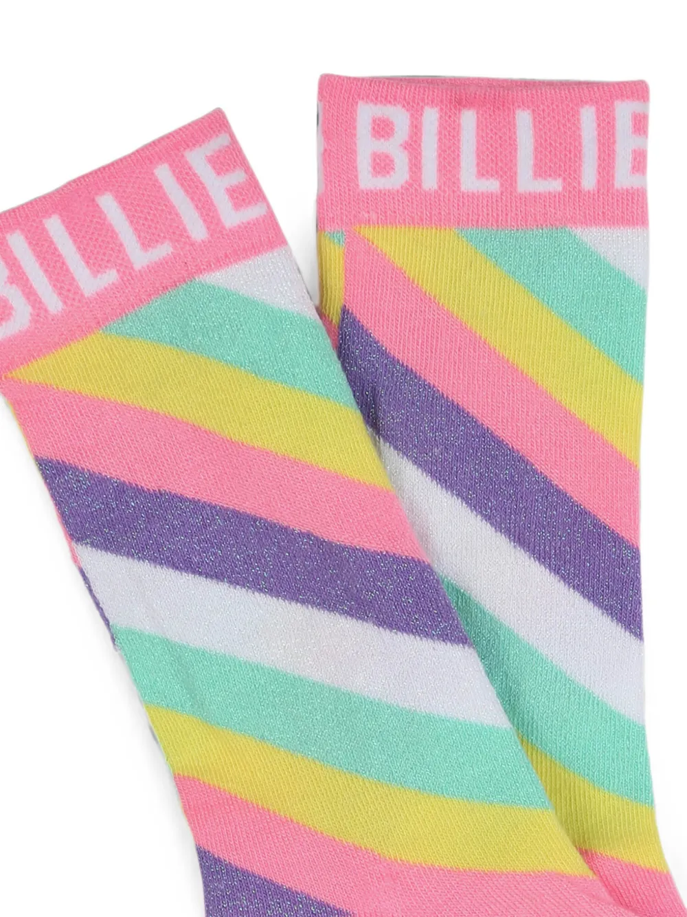 Billieblush Gestreepte sokken met glitter-effect Roze