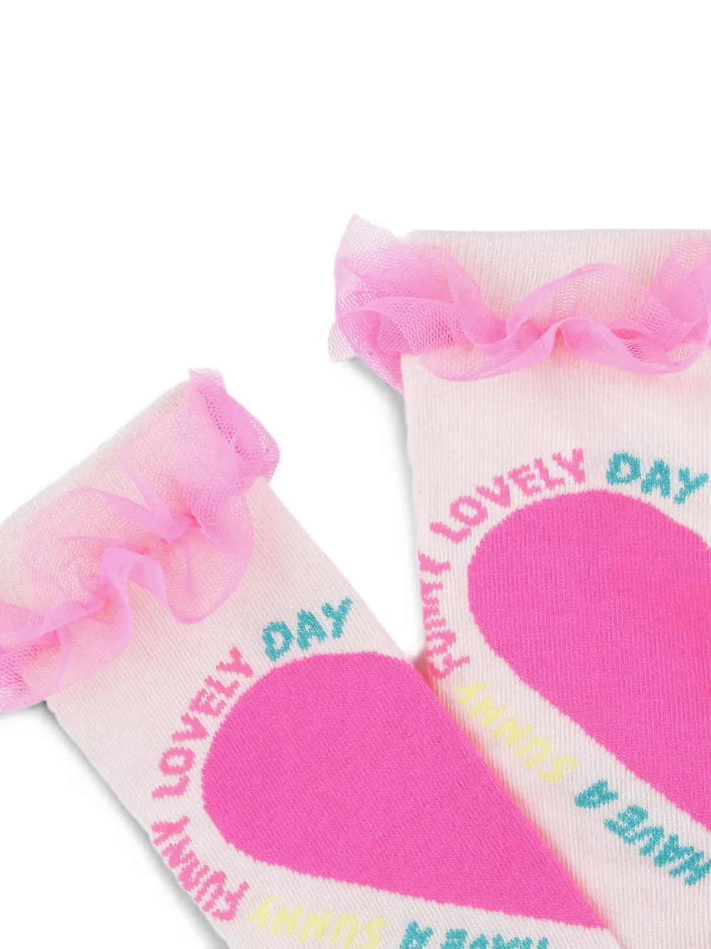 Billieblush Sokken met ruches en hartpatroon Roze