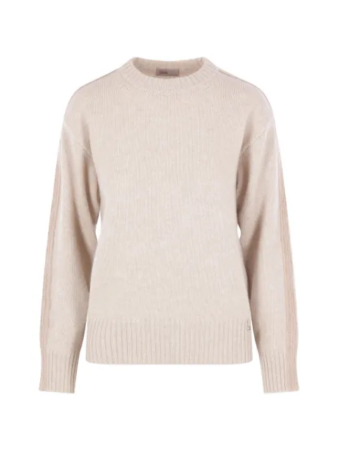 Herno bouclé-band ribbed-trim sweater