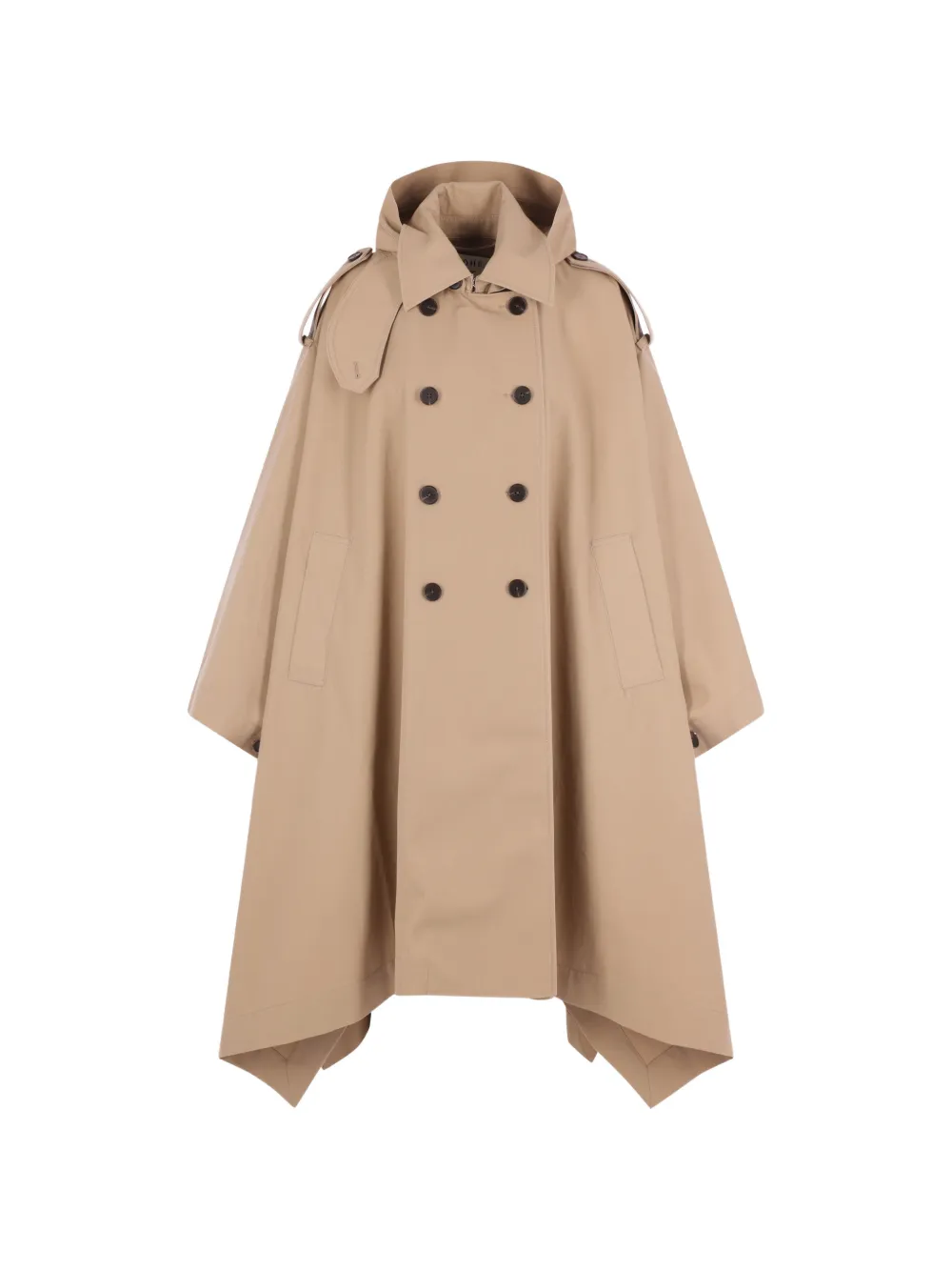 Róhe cape-style double-breasted trench coat - Nude