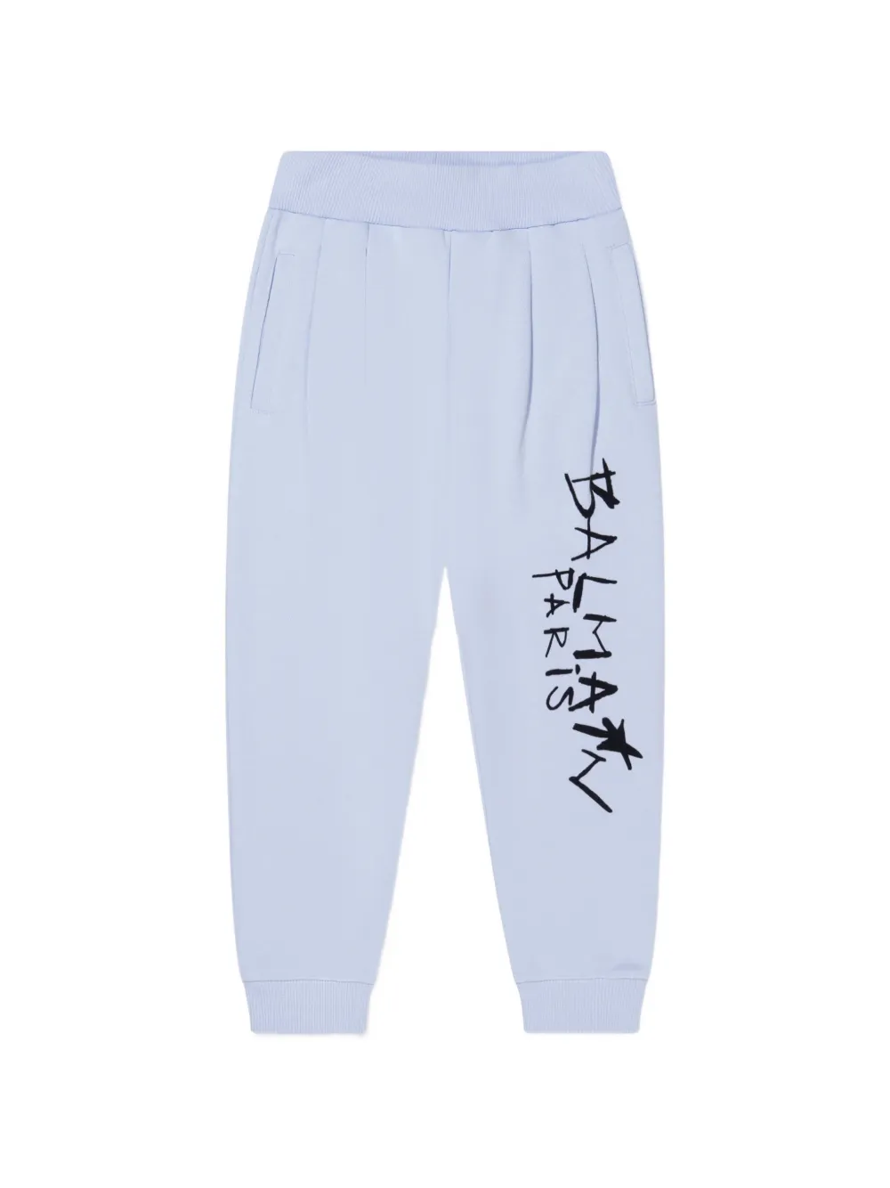 Balmain Kids logo-print track pants - Blu