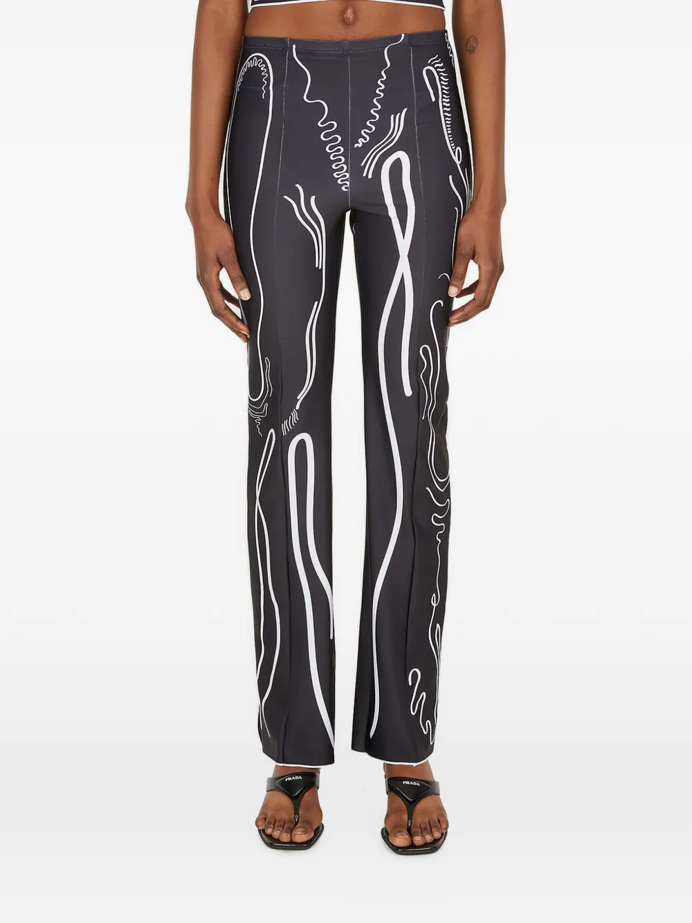 Di Petsa Venus Shell graphic-print straight trousers