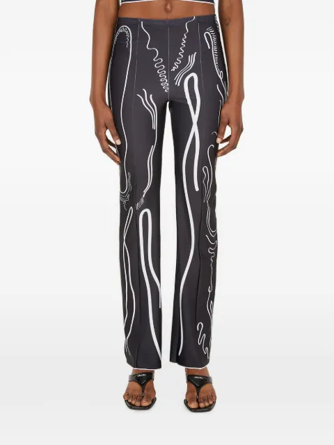 Di Petsa Venus Shell graphic-print straight trousers