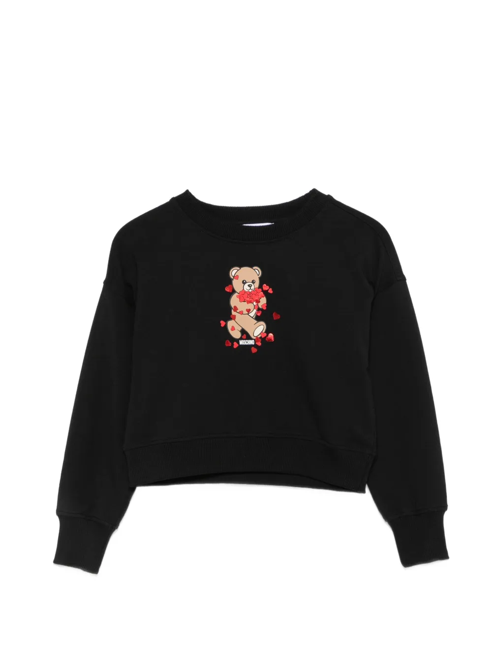 Moschino Kids Teddy Bear heart-print sweatshirt - Schwarz